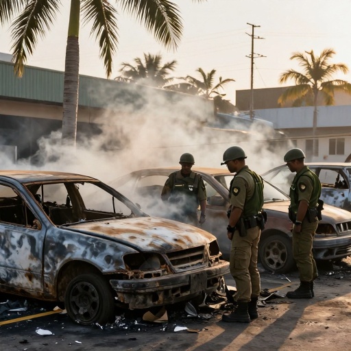 Militares desmantelan 'Ladronas' y allanan locales tras incendio en concesionaria