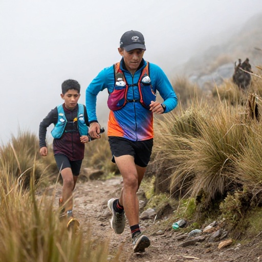 Yanna Guillín une tradición y deporte: corre trail con anaco por las montañas ecuatorianas